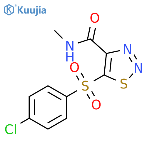 5-[(4-CHLOROPHENYL)SULFONYL]-N-METHYL-1,2,3-THIADIAZOLE-4-CARBOXAMIDE structure