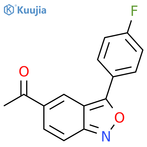 1-[3-(4-FLUOROPHENYL)-2,1-BENZISOXAZOL-5-YL]-1-ETHANONE structure