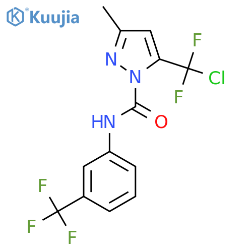 5-(Chloro(difluoro)methyl)-3-methyl-N-(3-(trifluoromethyl)phenyl)-1H-pyrazole-1-carboxamide structure