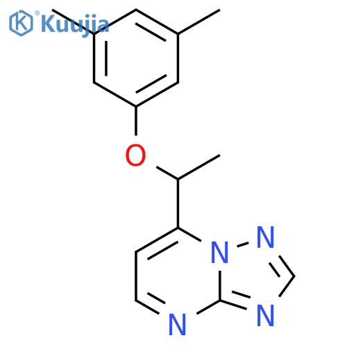 7-(1-(3,5-Dimethylphenoxy)ethyl)[1,2,4]triazolo[1,5-a]pyrimidine structure