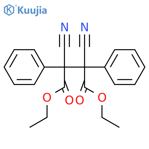 Butanedioic acid, 2,3-dicyano-2,3-diphenyl-, diethyl ester structure
