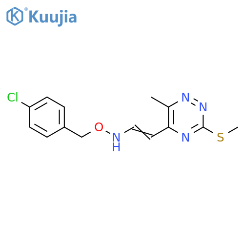 5-(2-([(4-CHLOROBENZYL)OXY]AMINO)VINYL)-6-METHYL-3-(METHYLSULFANYL)-1,2,4-TRIAZINE structure