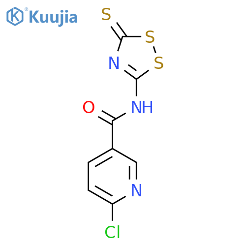 6-Chloro-N-(3-thioxo-3H-1,2,4-dithiazol-5-yl)nicotinamide structure