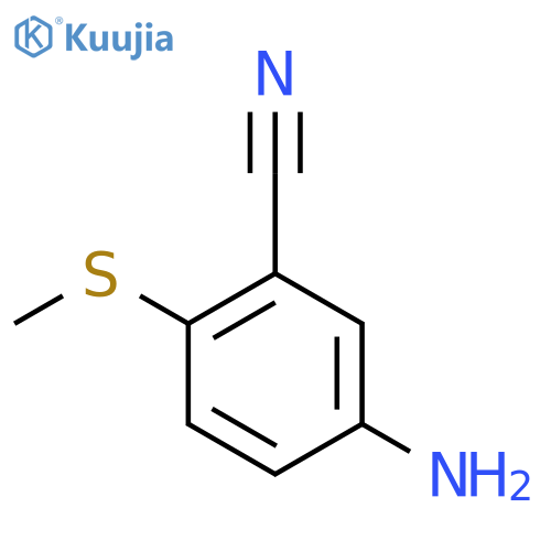 5-Amino-2-(methylsulfanyl)benzonitrile structure