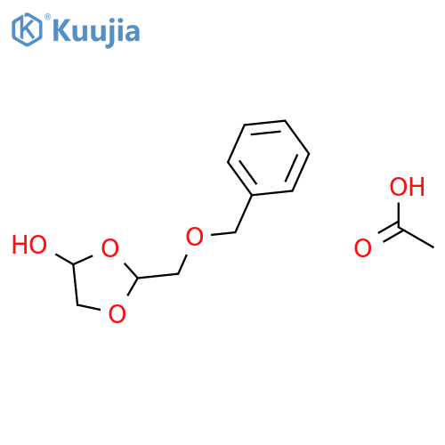 1,3-Dioxolan-4-ol, 2-[(phenylmethoxy)methyl]-, acetate, (2R)- structure