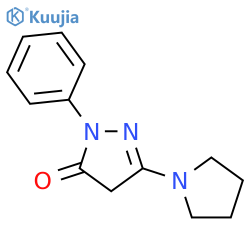1-Phenyl-3-(pyrrolidin-1-yl)-1H-pyrazol-5(4H)-one structure