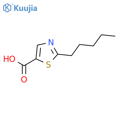 5-Thiazolecarboxylicacid, 2-pentyl- structure