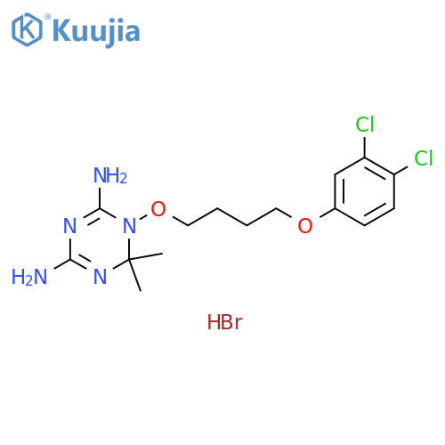 1,3,5-Triazine-2,4-diamine,1-[4-(3,4-dichlorophenoxy)butoxy]-1,6-dihydro-6,6-dimethyl-, hydrobromide (1:1) structure