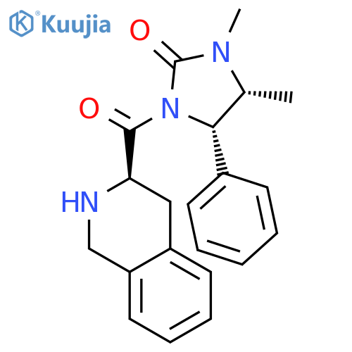 (3'R,4S,5R)-1,5-dimethyl-4-phenyl-3-(1',2',3',4'-tetrahydro-3'-isoquinolinylcarbonyl)-2-imidazolidinone structure