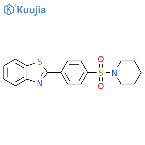 2-4-(piperidine-1-sulfonyl)phenyl-1,3-benzothiazole structure