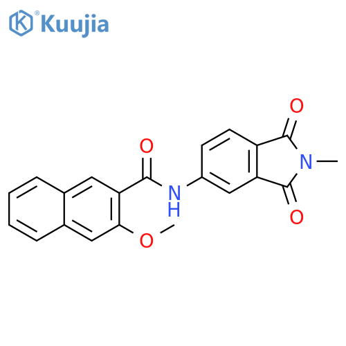 3-methoxy-N-(2-methyl-1,3-dioxo-2,3-dihydro-1H-isoindol-5-yl)naphthalene-2-carboxamide structure