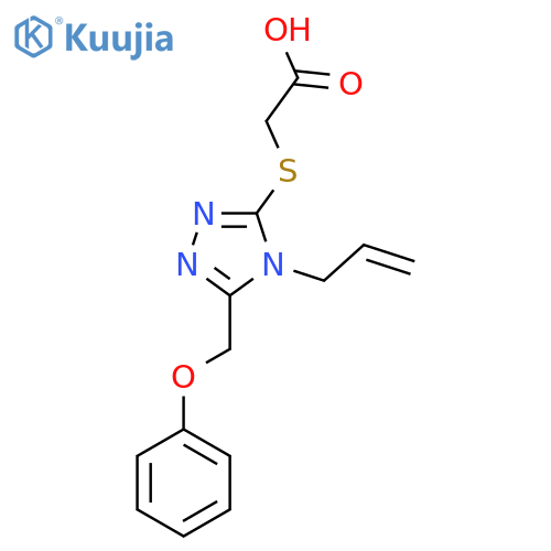 2-{5-(phenoxymethyl)-4-(prop-2-en-1-yl)-4H-1,2,4-triazol-3-ylsulfanyl}acetic acid structure