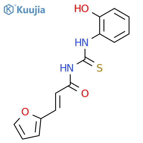 2-Propenamide, 3-(2-furanyl)-N-[[(2-hydroxyphenyl)amino]thioxomethyl]- structure