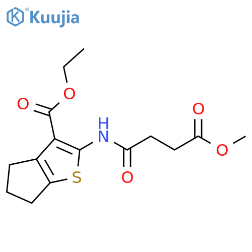 ethyl 2-(4-methoxy-4-oxobutanamido)-4H,5H,6H-cyclopentabthiophene-3-carboxylate structure