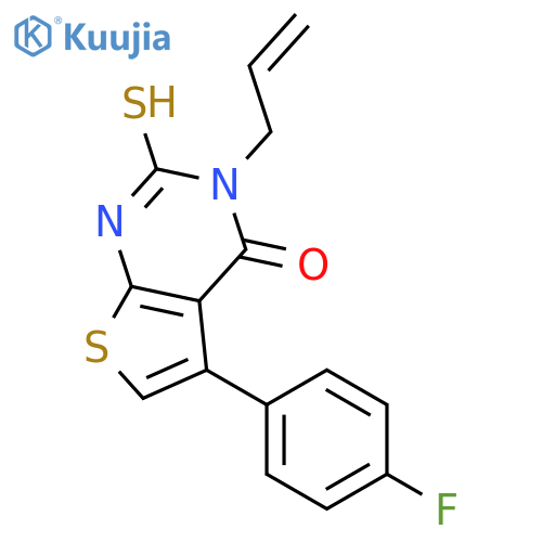 5-(4-fluorophenyl)-3-(prop-2-en-1-yl)-2-sulfanyl-3H,4H-thieno[2,3-d]pyrimidin-4-one structure