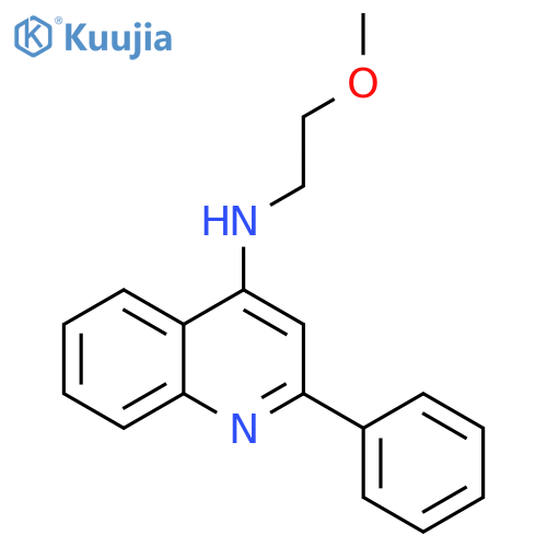 4-Quinolinamine, N-(2-methoxyethyl)-2-phenyl- structure
