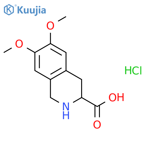 6,7-Dimethoxy-1,2,3,4-tetrahydroisoquinoline-3-carboxylic Acid Hydrochloride structure