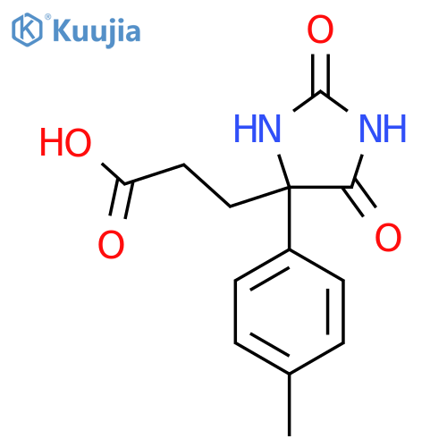 3-[4-(4-Methylphenyl)-2,5-dioxoimidazolidin-4-yl]propanoic acid structure