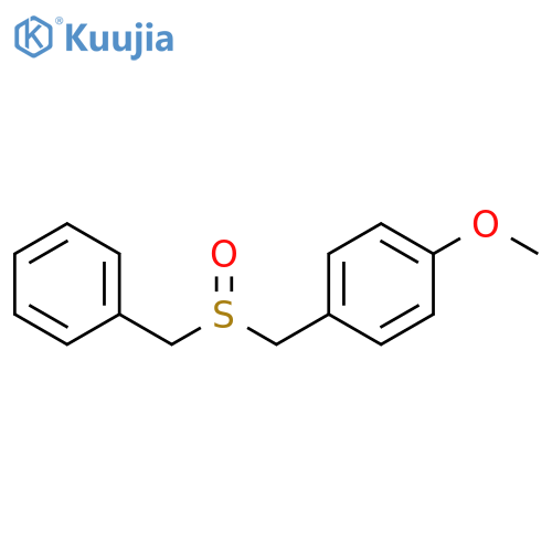 Benzene, 1-methoxy-4-[[(phenylmethyl)sulfinyl]methyl]- structure