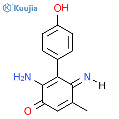 2,5-Cyclohexadien-1-one,5-amino-4-[(4-hydroxyphenyl)imino]-2-methyl- structure