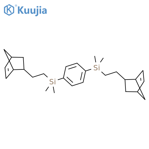 Bicyclo[2.2.1]hept-2-ene,5,5'-[1,4-phenylenebis[(dimethylsilylene)-2,1-ethanediyl]]bis- structure
