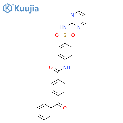 4-benzoyl-N-{4-[(4-methylpyrimidin-2-yl)sulfamoyl]phenyl}benzamide structure