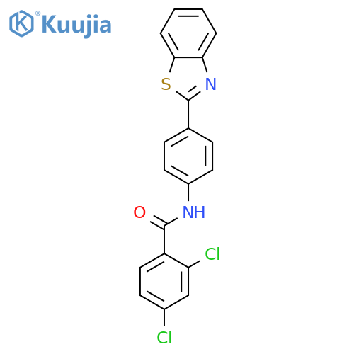 N-4-(1,3-benzothiazol-2-yl)phenyl-2,4-dichlorobenzamide structure