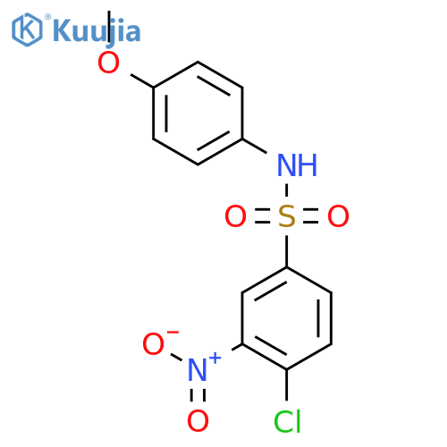 4-chloro-N-(4-methoxyphenyl)-3-nitrobenzene-1-sulfonamide structure