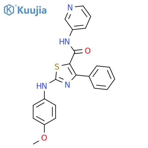 2-(4-methoxyphenyl)amino-4-phenyl-N-(pyridin-3-yl)-1,3-thiazole-5-carboxamide structure