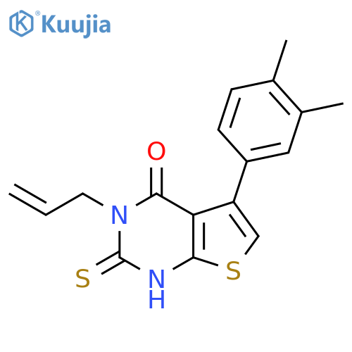 5-(3,4-dimethylphenyl)-3-(prop-2-en-1-yl)-2-sulfanyl-3H,4H-thieno2,3-dpyrimidin-4-one structure