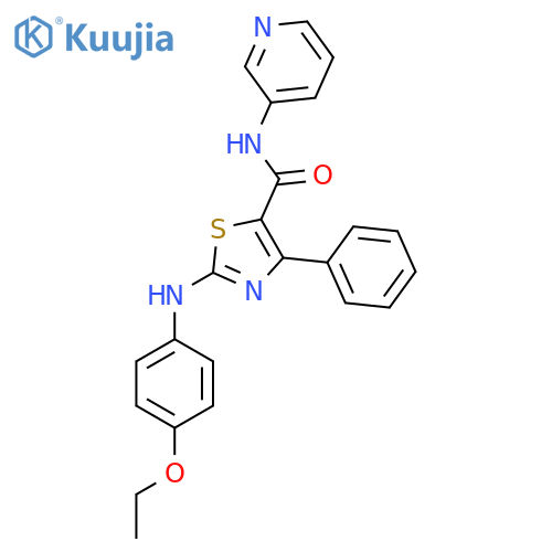 2-(4-ethoxyphenyl)amino-4-phenyl-N-(pyridin-3-yl)-1,3-thiazole-5-carboxamide structure