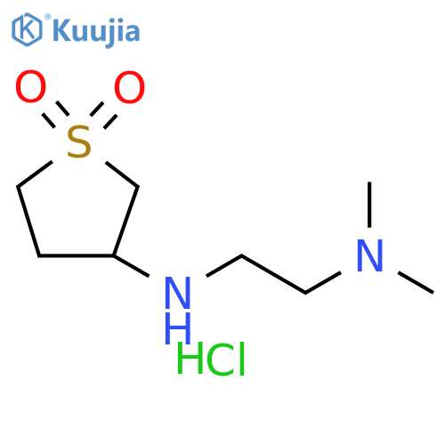 N-(1,1-dioxothiolan-3-yl)-N',N'-dimethyl-ethane-1,2-diamine;hydrochloride structure