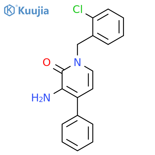 2(1H)-Pyridinone, 3-amino-1-[(2-chlorophenyl)methyl]-4-phenyl- structure
