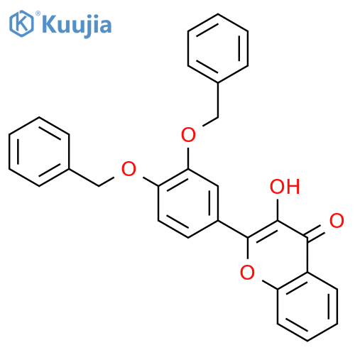 4H-1-Benzopyran-4-one, 2-[3,4-bis(phenylmethoxy)phenyl]-3-hydroxy- structure