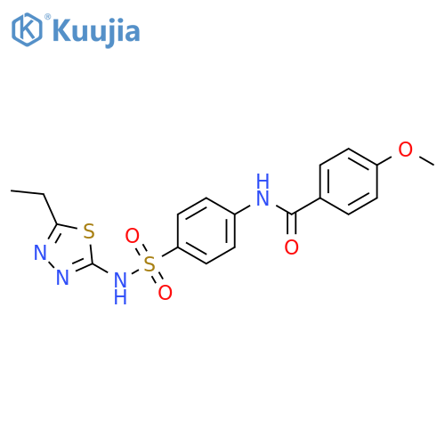 N-{4-(5-ethyl-1,3,4-thiadiazol-2-yl)sulfamoylphenyl}-4-methoxybenzamide structure