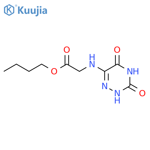 <br>(3,5-Dioxo-2,3,4,5-tetrahydro-[1,2,4]triazin-6-ylamino)-acetic acid butyl e ster structure
