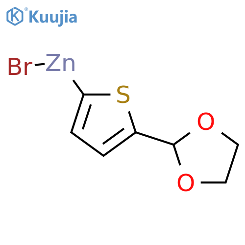 Zinc,bromo[5-(1,3-dioxolan-2-yl)-2-thienyl]- structure