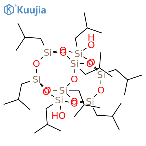 Tetracyclo[9.5.1.13,9.15,15]octasiloxane-7,13-diol,1,3,5,7,9,11,13,15-octakis(2-methylpropyl)- structure
