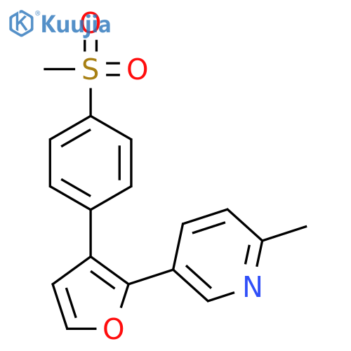 2-Methyl-5-(3-(4-(methylsulfonyl)phenyl)furan-2-yl)pyridine structure
