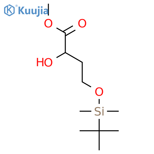 (S)-Methyl 4-((tert-butyldimethylsilyl)-oxy)-2-hydroxybutanoate structure
