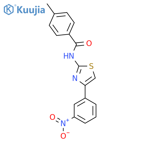4-methyl-N-4-(3-nitrophenyl)-1,3-thiazol-2-ylbenzamide structure