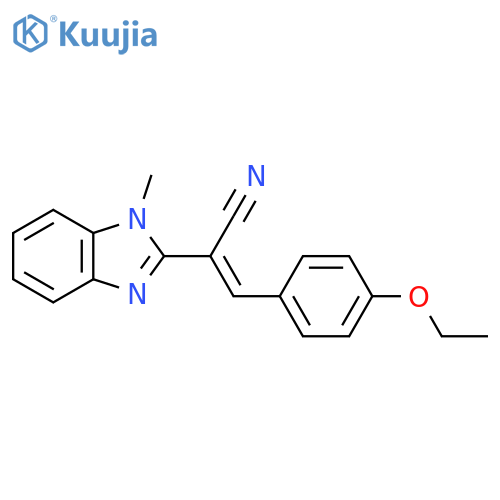 (2E)-3-(4-ethoxyphenyl)-2-(1-methyl-1H-1,3-benzodiazol-2-yl)prop-2-enenitrile structure