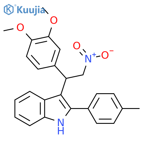 3-1-(3,4-dimethoxyphenyl)-2-nitroethyl-2-(4-methylphenyl)-1H-indole structure