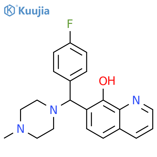 7-(4-fluorophenyl)(4-methylpiperazin-1-yl)methylquinolin-8-ol structure