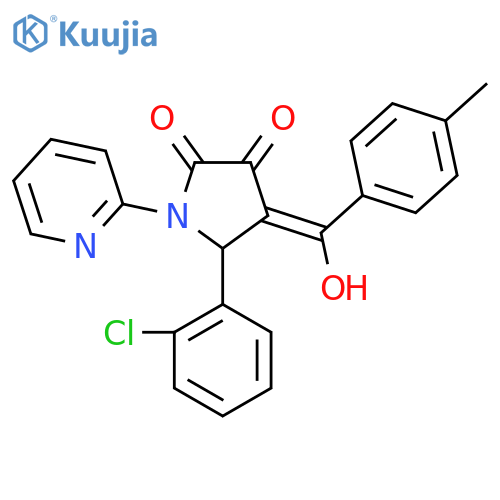 5-(2-chlorophenyl)-3-hydroxy-4-(4-methylbenzoyl)-1-(pyridin-2-yl)-2,5-dihydro-1H-pyrrol-2-one structure