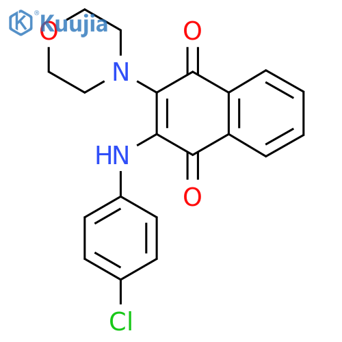 2-[(4-chlorophenyl)amino]-3-(morpholin-4-yl)-1,4-dihydronaphthalene-1,4-dione structure