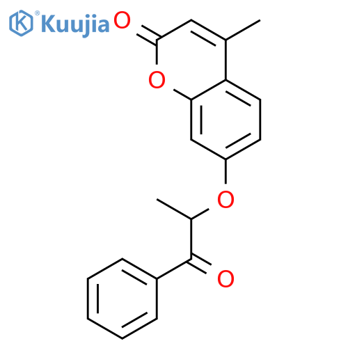 2H-1-Benzopyran-2-one, 4-methyl-7-(1-methyl-2-oxo-2-phenylethoxy)- structure