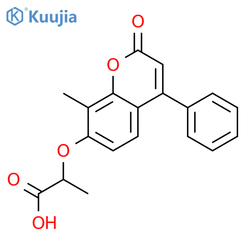 2-(8-Methyl-2-oxo-4-phenyl-2H-chromen-7-yl)oxy-propanoic Acid structure