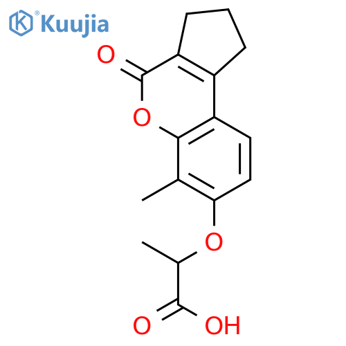 2-(6-Methyl-4-oxo-1,2,3,4-tetrahydrocyclopentacchromen-7-yl)oxypropanoic Acid structure