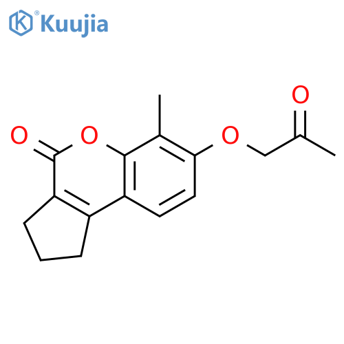 6-Methyl-7-(2-oxopropoxy)-2,3-dihydrocyclopentacchromen-4(1H)-one structure